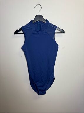 balera Navy Blue High-Neck Dance Leotard